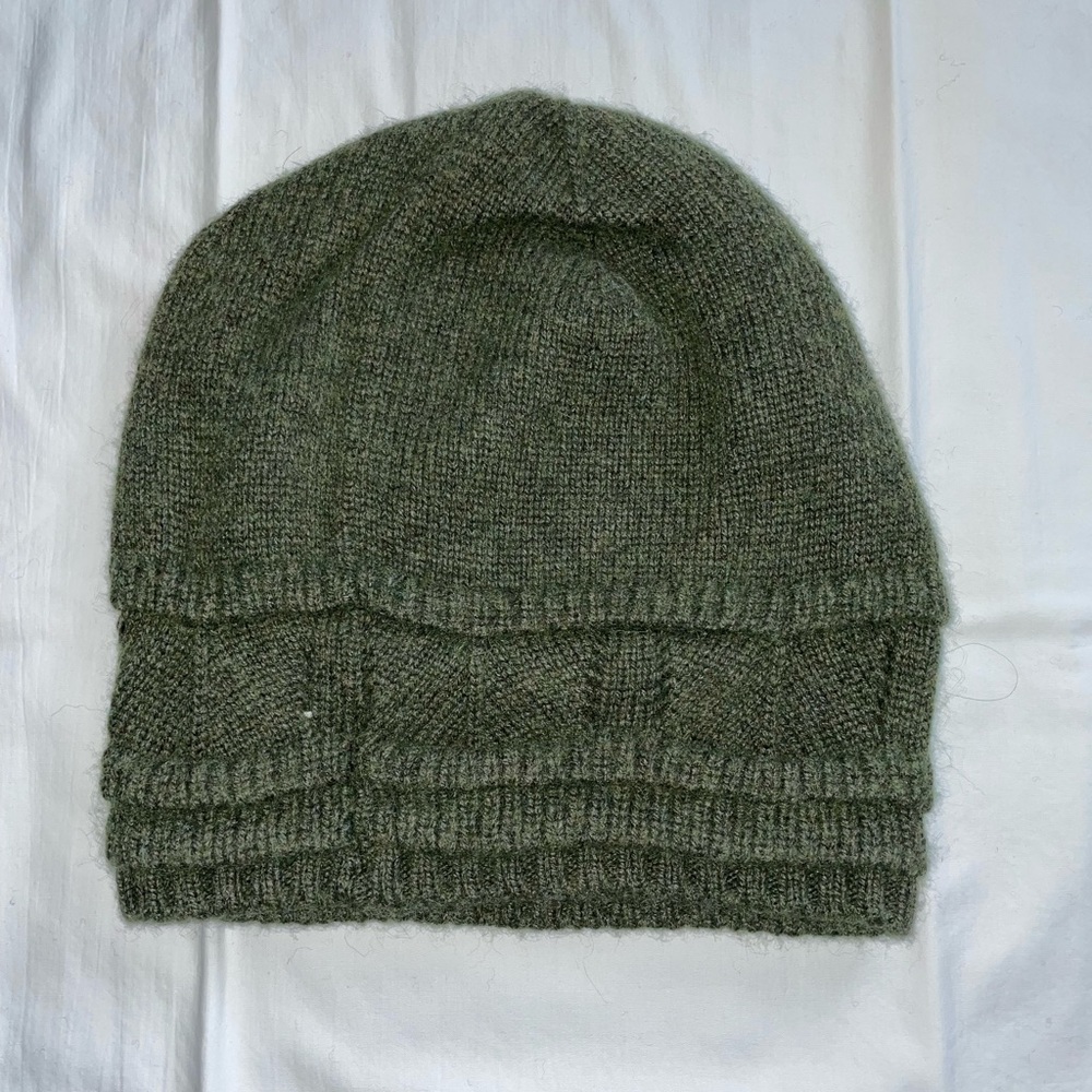 Green knit hat